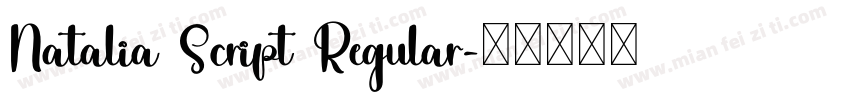 Natalia Script Regular字体转换